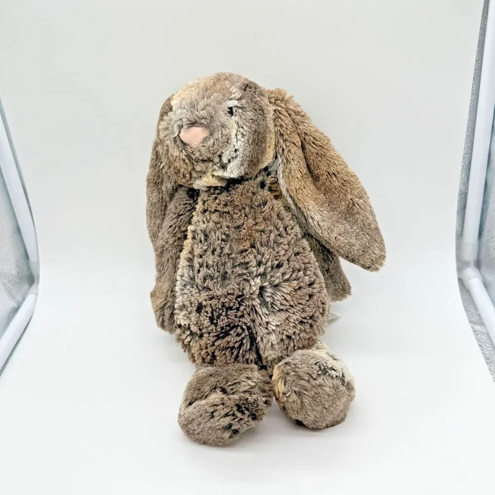 Jellycat Retired Woodland Bunny Bashful Marbled gradient brown Super Soft 12